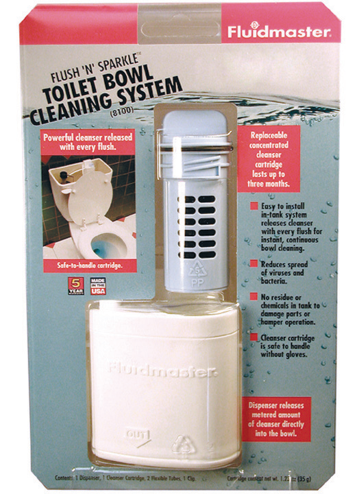 Flush'n Sparkle Toilet Bowl Cleaning System - includes one BLUE cartridge