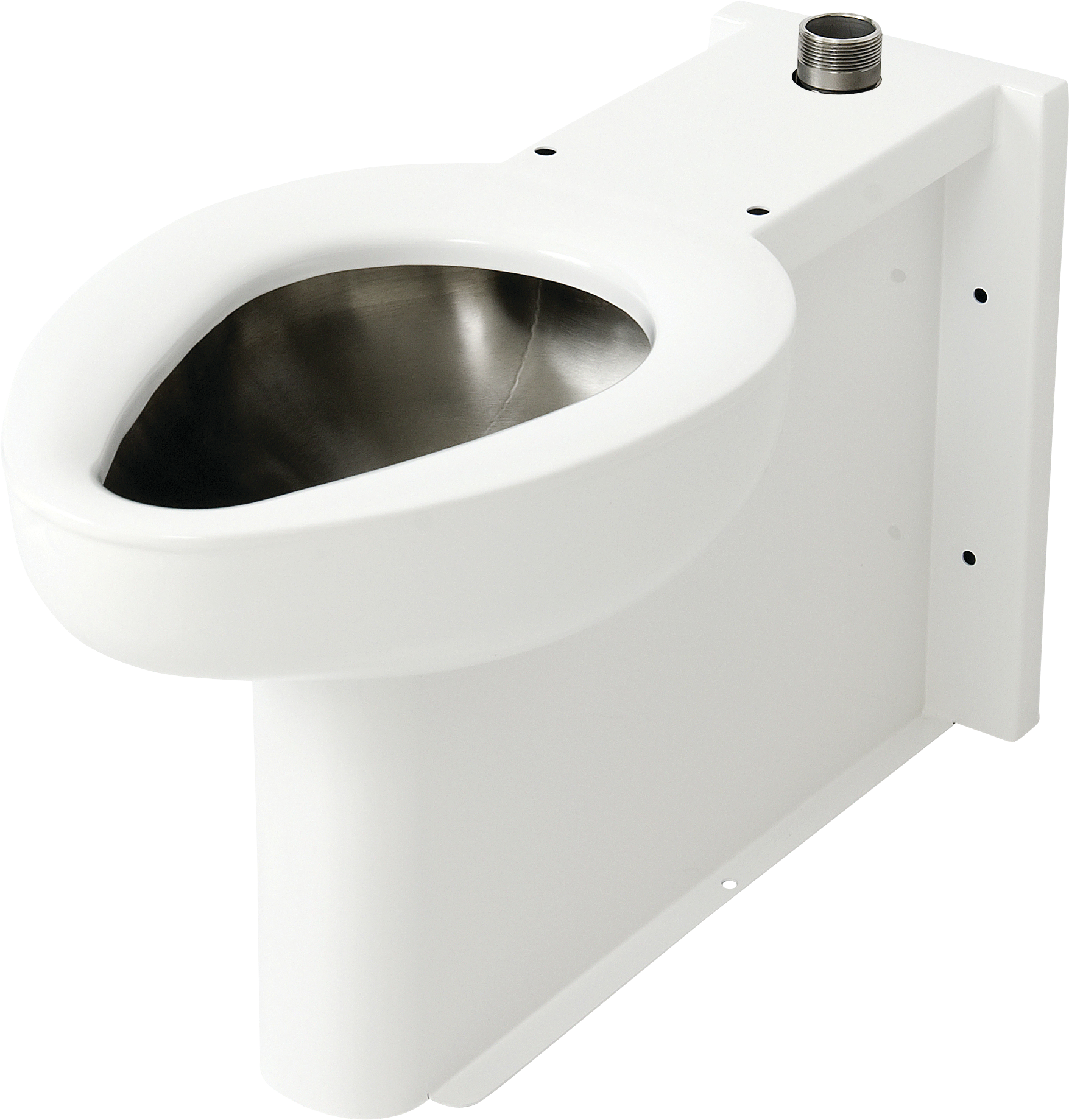 Acorn On-floor siphon jet toilet with wall waste outlet, 1-1/2 Top Spud,  white