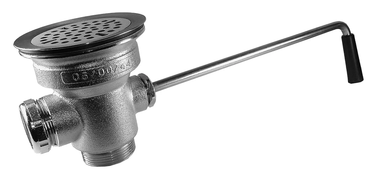 Rotary Wastes With Twist Handle & Overflow Vent Hole 3" Opening & 1-1/2" FPT X 2" MPT Outlet With 1-1/2" MPT X 2" FPT Adapter