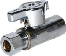 Legend 1/2" SWT X 3/8" OD Compression Straight Stop, Chrome Finish