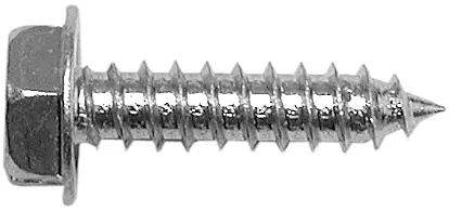 Sheet Metal Screw, Slotted Hex Washer Head, 10 x 3/4"