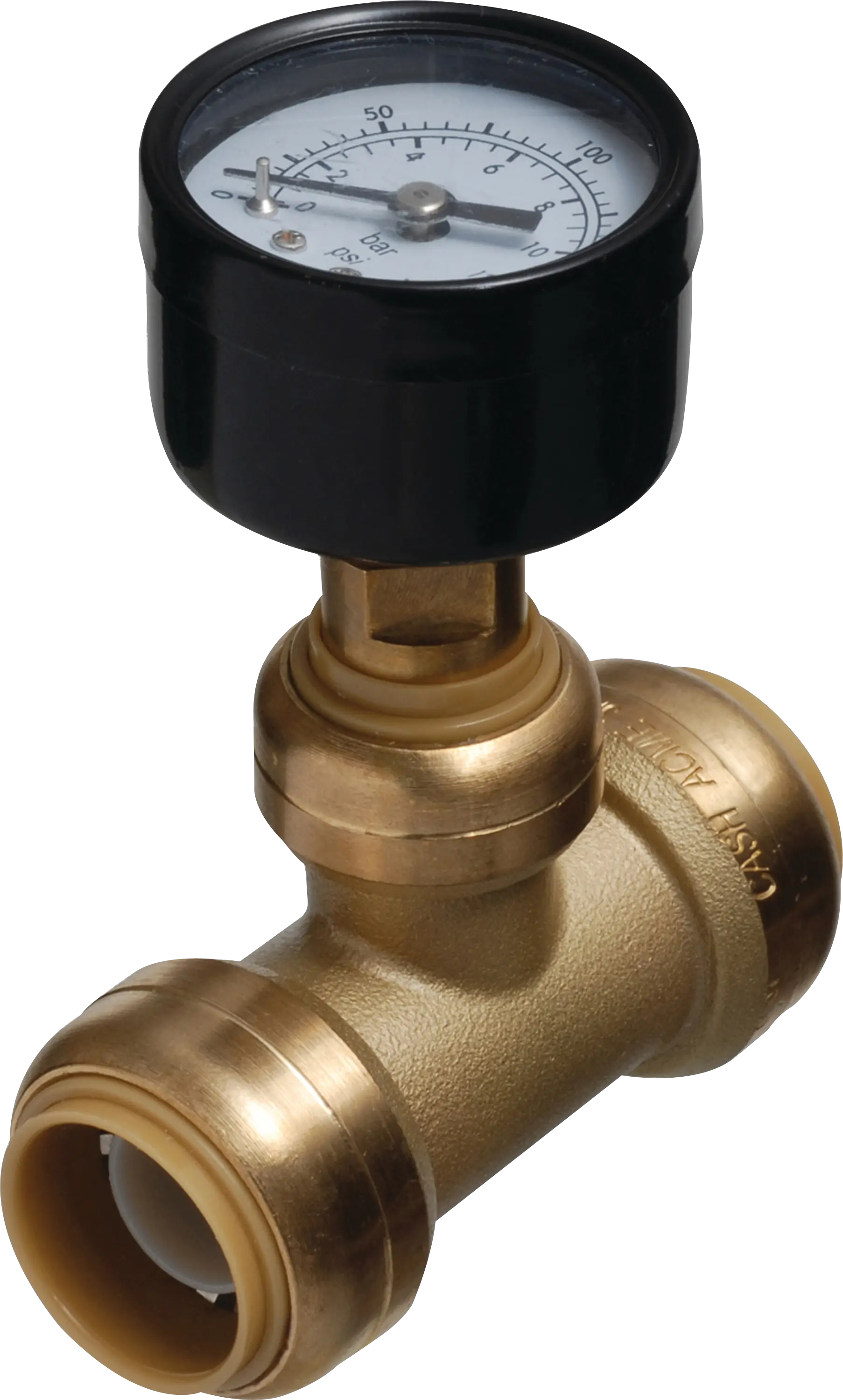 1/2" Sharkbite® Pressure Gauge with Tee