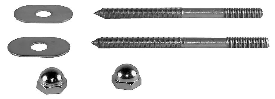 Solid Brass Closet Screws 1/4" x 3-1/2" (Pair)