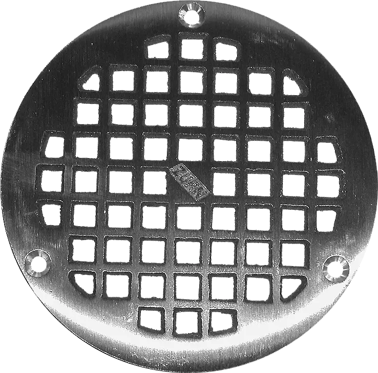 Zurn Round Floor Grate 5" OD, 3 Screws, 3-7/8" Distance Between Screws