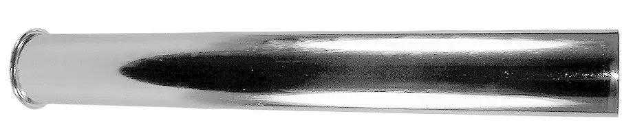 Tubular Flanged Tailpiece 1-1/2" X 12", Satin, 20 Gauge