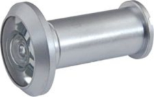 Satin Chrome One-Way Viewer For Door Thickness 1-3/8" X 2-1/8"