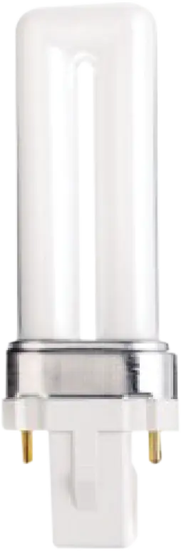 Satco S8304 Twin Tube Pin-Based Compact Flourescent Lamp 7 watt; 4100K; 82 CRI; G23 Base
