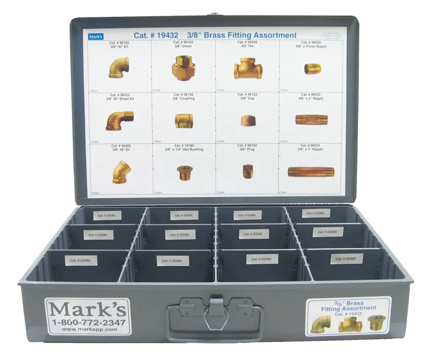 3/8" Brass Pipe Fitting Assortment