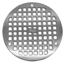 J.R. Smith Round Grate, Nickel Bronze 6-15/32" OD, 3 Screws, 5-1/16" Distance Between Screws