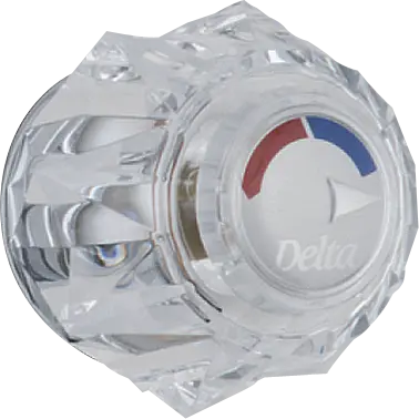 Delta Single Clear Knob Handle