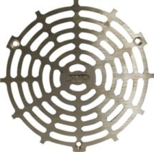 Josam Round Grate, Nickel Bronze 7-1/8" OD, 3 Screws, 5-7/8" Distance Between Screws
