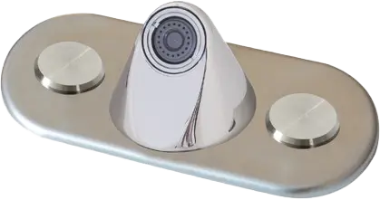 BestCare Ligature Resistant Faucet with Battery Operated Valve and Piezo Pushbutton, Hot & Cold with 4” Centerset