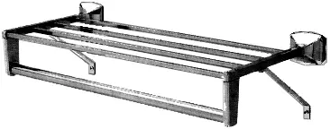 Franklin Brass 18" Towel Shelf With Bar, Chrome