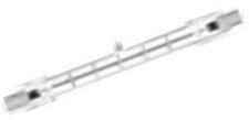 Quartz T3 R75 Base Miniature Light Bulb Short 150 Watt 130 Volt