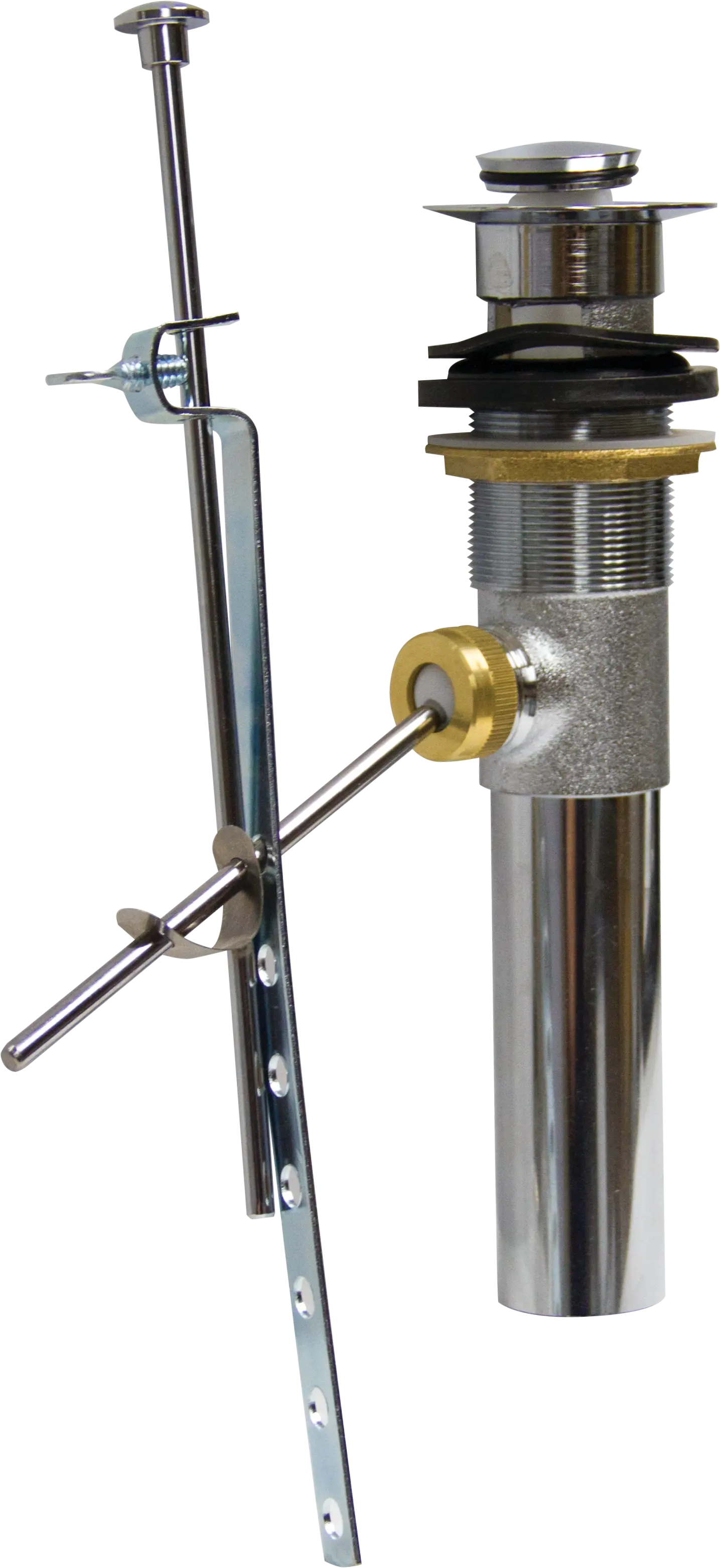 Chrome Plated Pop-Up Assembly, Brass 1-1/4" X 8"