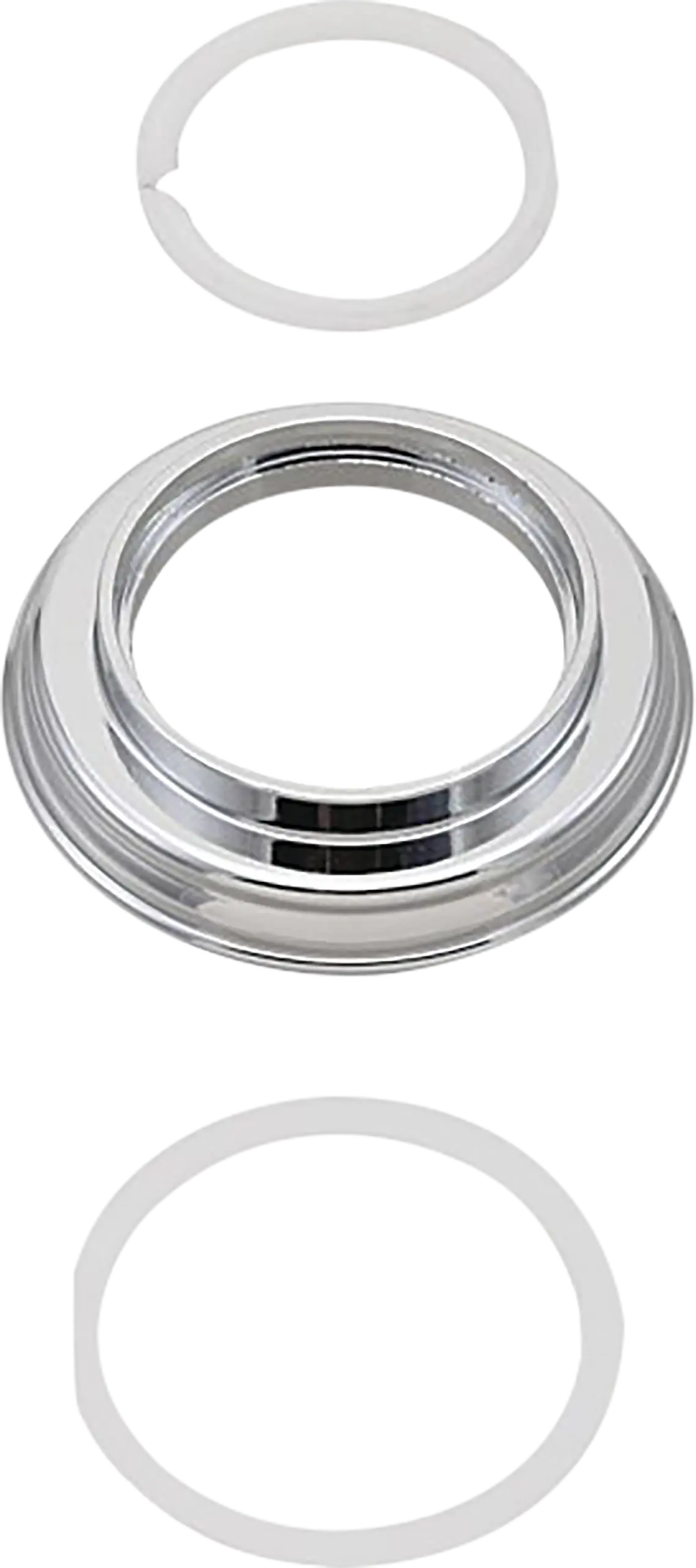 Delta Handle Base, Snap Ring, & Gasket - Pearl Nickel