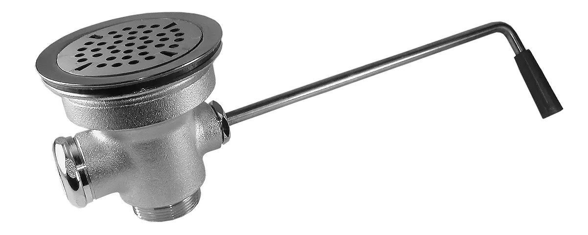 Rotary Wastes with Twist Handle & Overflow Vent Hole 3-1/2" Opening & 1-1/2" FPT X 2" MPT Outlet With Vent And 1-1/2" MPT Adapter