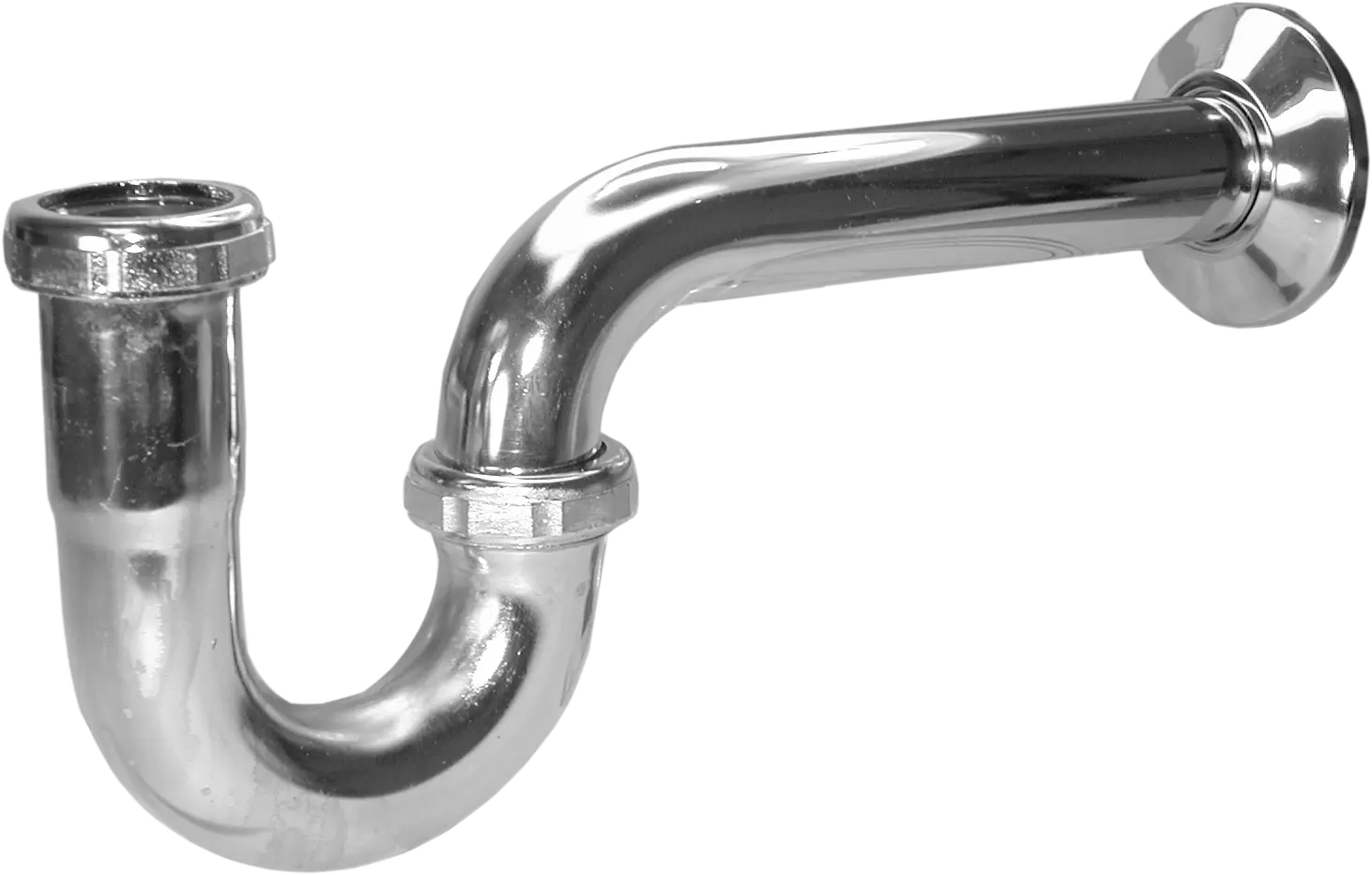 Tubular P-Trap 1-1/4" Chrome, 17 Gauge With D/C Zamac Nut