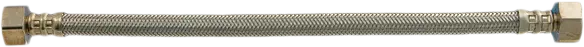 Stainless Steel Braided Supply, 1/2" FPT X 1/2" FPT X 16"