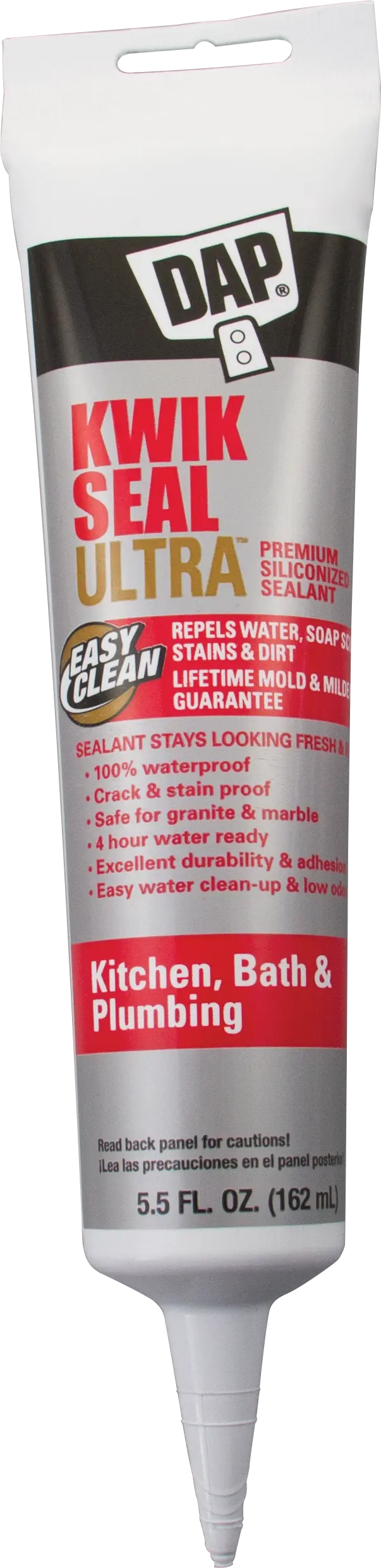 Dap Kwik Seal Ultra Premium Siliconized Sealant 5.5 oz Clear