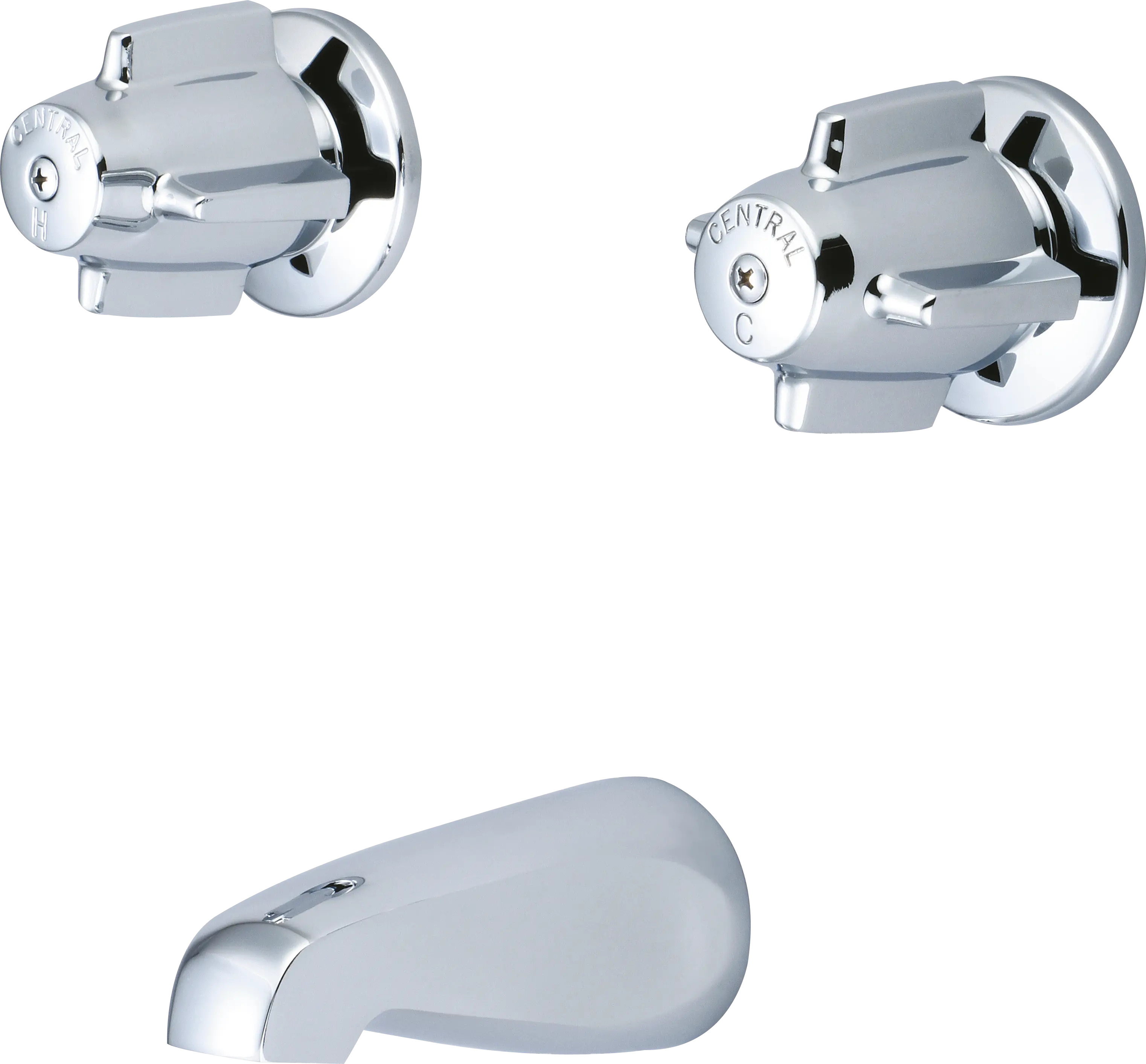 Central Brass Tub Filler Only On 6" Centers, With Spout