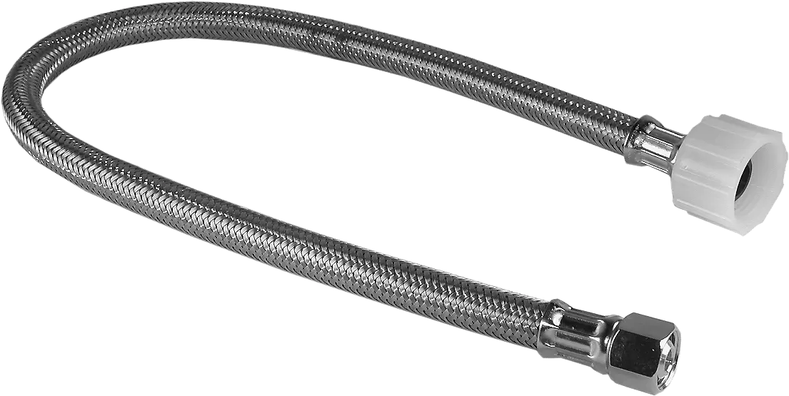 Stainless Steel Braided Supply, 3/8" Compression X 7/8" Ballcock X 20"