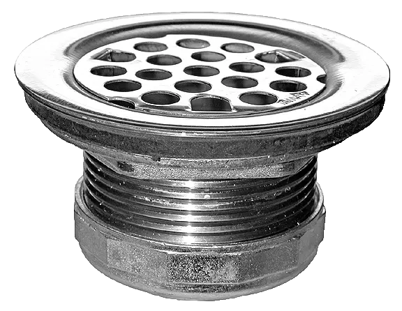 Duplex Strainer Assembly With Zamac Lock Nut And Zamac Slip Joint Nut. Top Flange OD Is 2-7/8". Thread OD Is 1-7/8".
