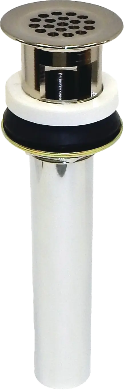 SunCraft Grid Strainer With Overflow 1-1/4" X 6", Satin Nickel