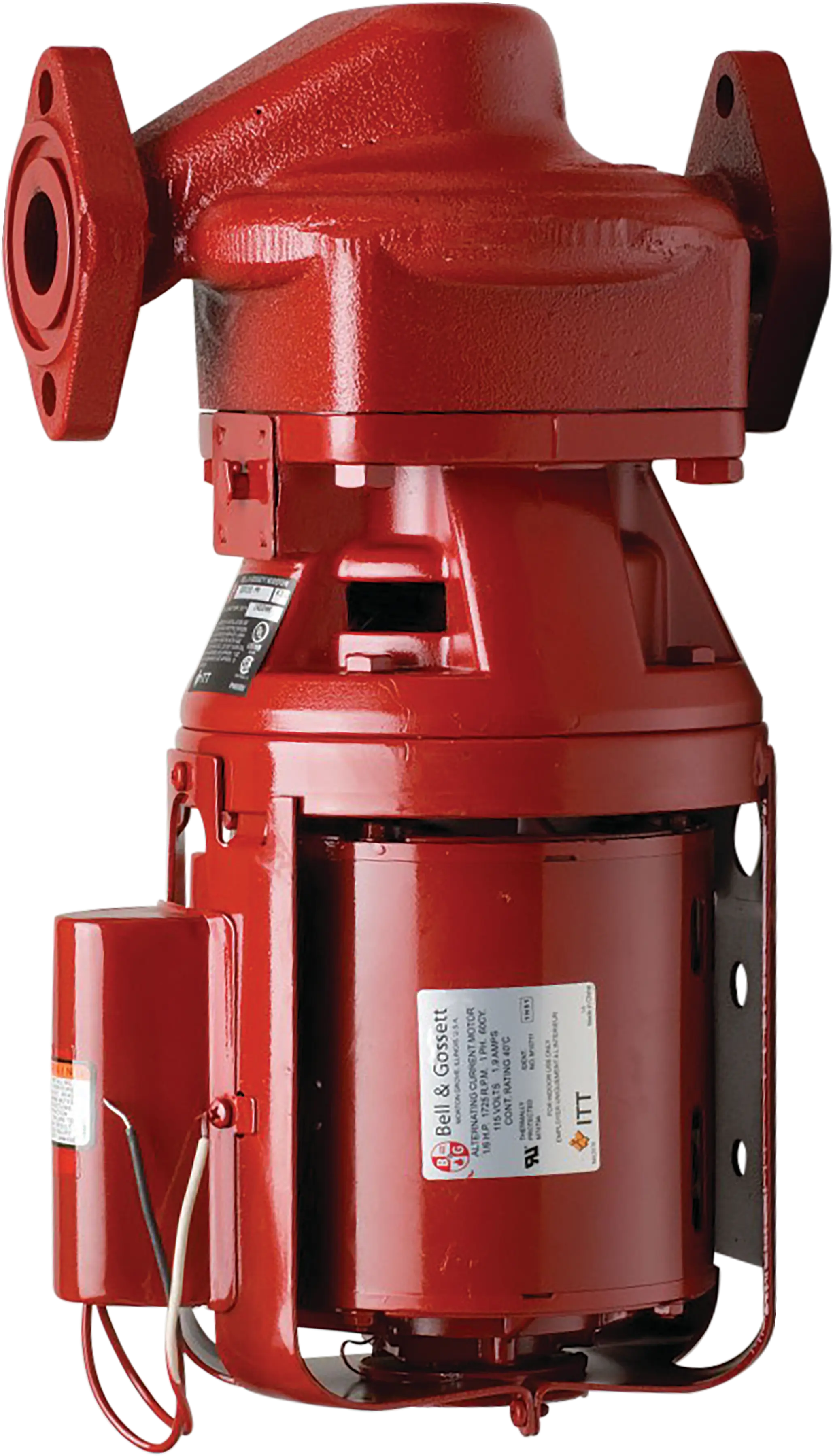 Bell & Gossett Iron Body Booster Pump (Red Color) PR 1/6 HP, Flange Sizes: 3/4", 1", 1-1/4", 1-1/2"