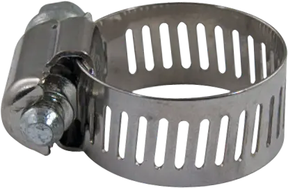 Hose Clamp with Stainless Steel Band & Cadmium Plated Screw, 1-1/2" - 2-1/2"