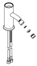 Kohler Vibrant Brushed Nickel Valve Body & Spout With Swivel Spray Aerator