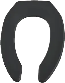 Bemis Heavy Duty Black Elongated Solid Plastic Toilet Seat