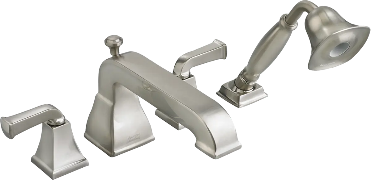 American Standard Town Square Satin  Deck Mount Tub Filler with Personal Shower