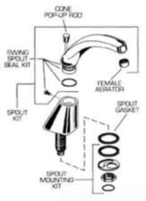 American Standard Spout Seal Kit (Includes Item #6)