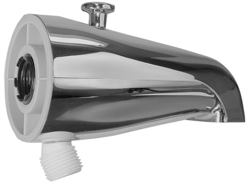 1/2" MPT Diverter Spout With Bottom Outlet, Chrome