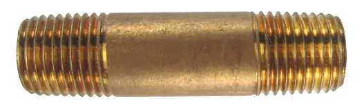 2" X Close Rough Brass Nipple