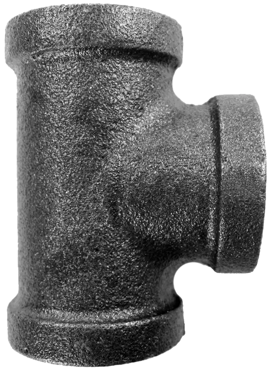 1/2" Black Malleable Tee