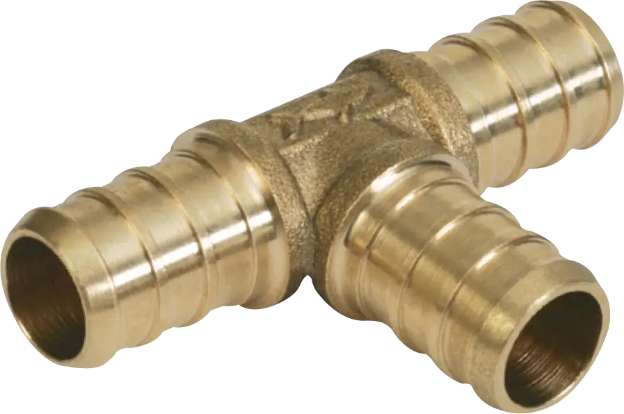 1/2" Brass PEX Tee
