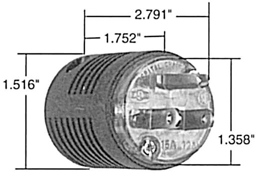 20A / 125V Hospital Grade Straight Plug
