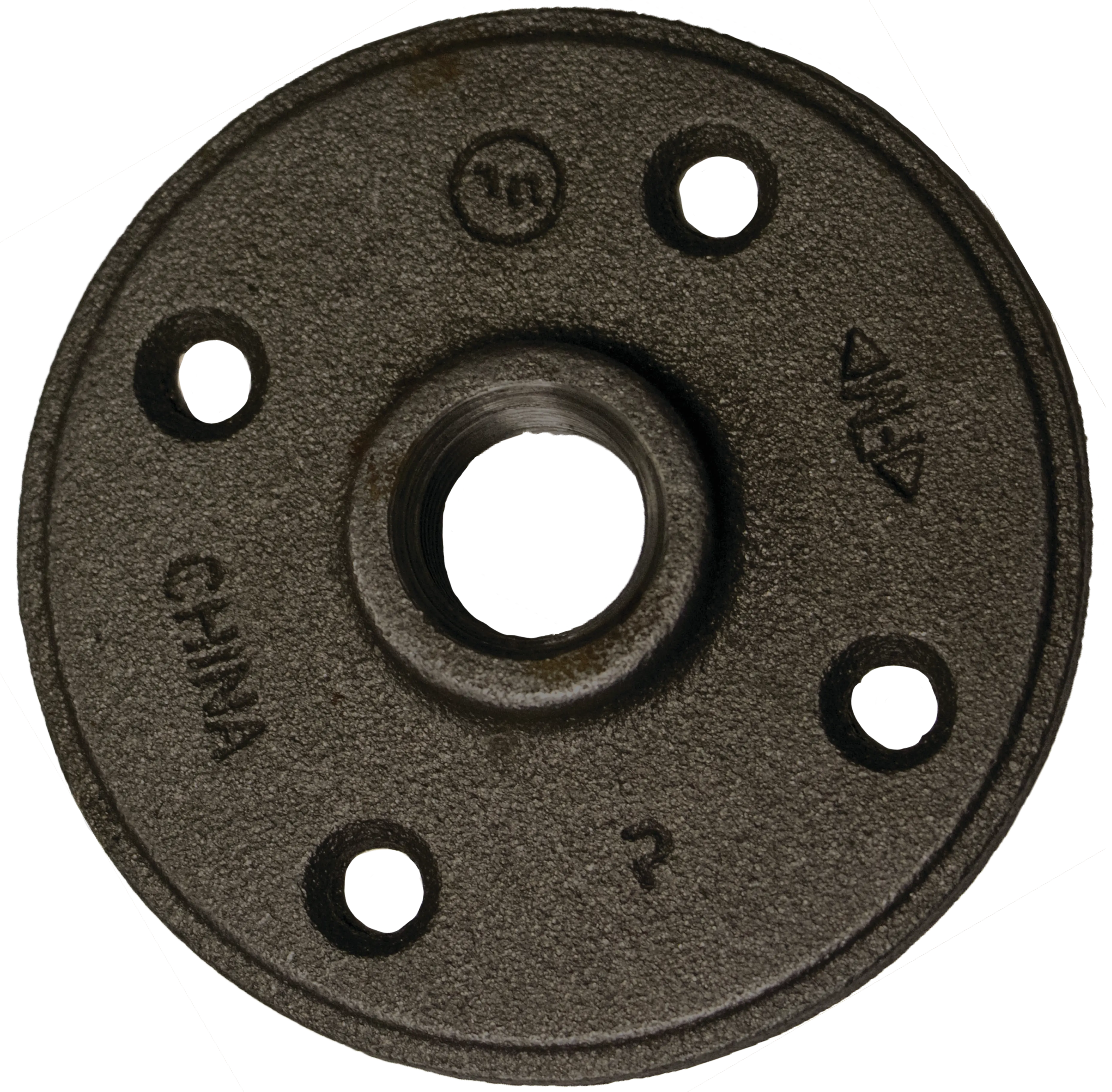 1-1/4" Black Malleable Floor Flange