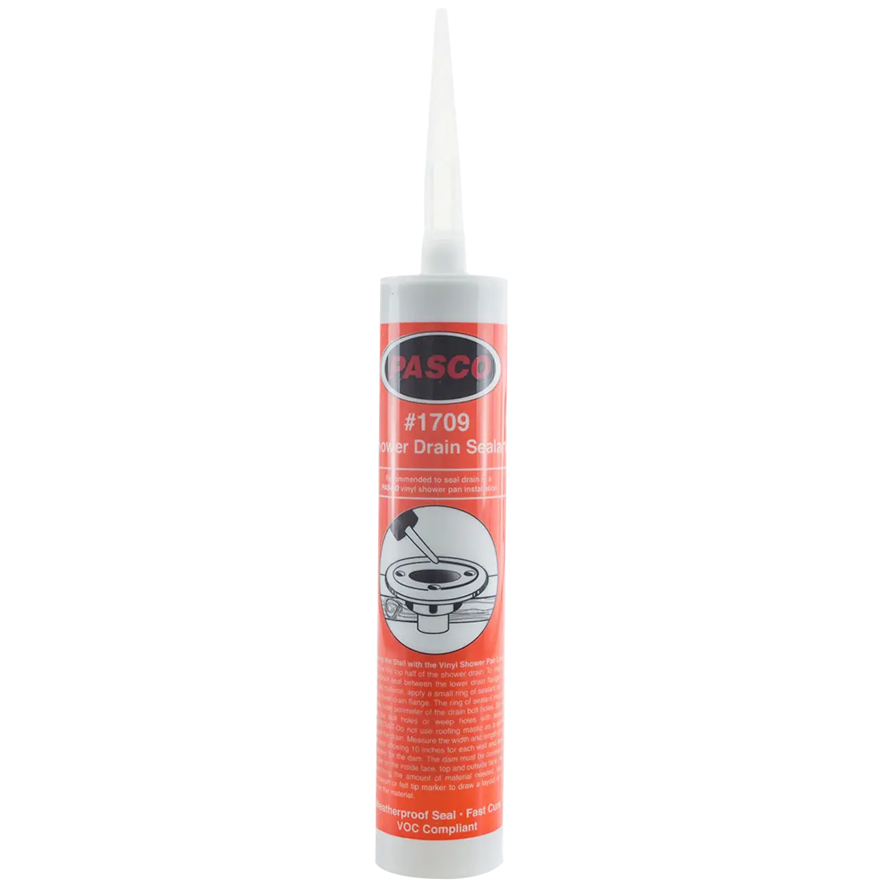 Shower Pan Caulk, 10oz Tube