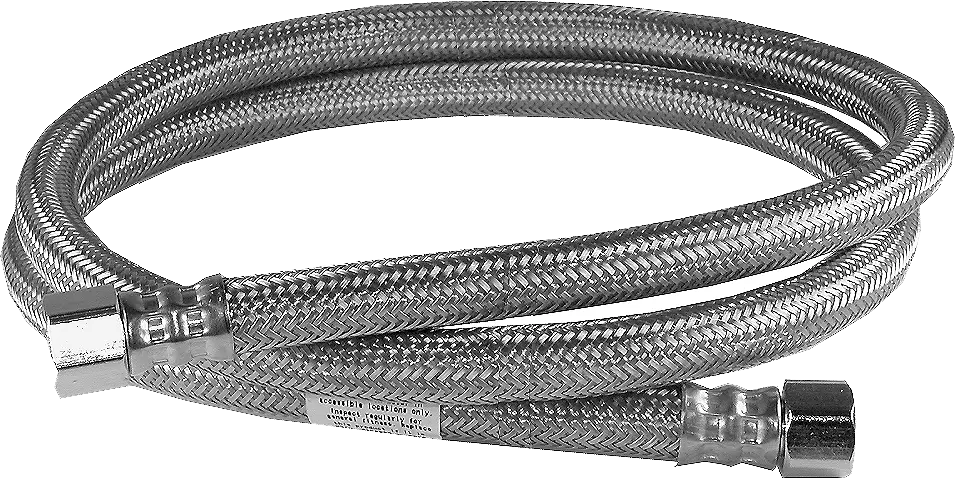 Stainless Steel Braided Supply, 3/8" Compression X 3/8" Compression X 24"