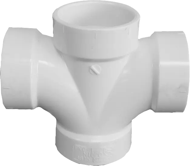 4" PVC DWV Double Sanitary Tee