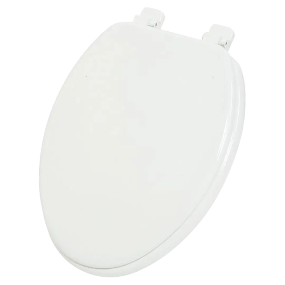 Home Impression Elongated Closed Front White Toilet Seat