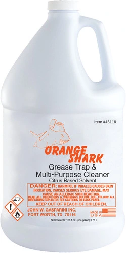 Orange Shark Citrus Based Grease Trap Cleaner (4 Gallon Case)