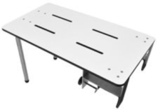 WingIt Portable Tub Bench Phenolic White Top w/Slots