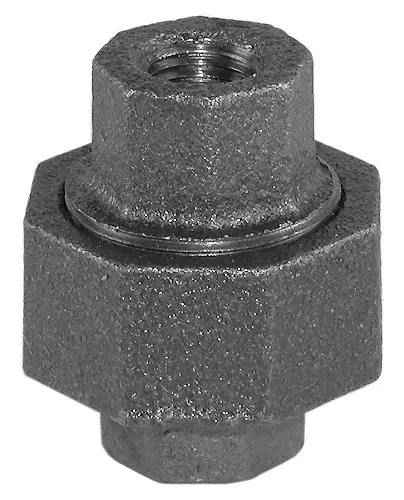 1/4" Black Malleable Union