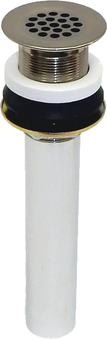 SunCraft Grid Strainer Less Overflow 1-1/4" X 6", Satin Nickel