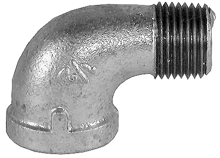 1/2" Galvanized Malleable Street 90° Elbow