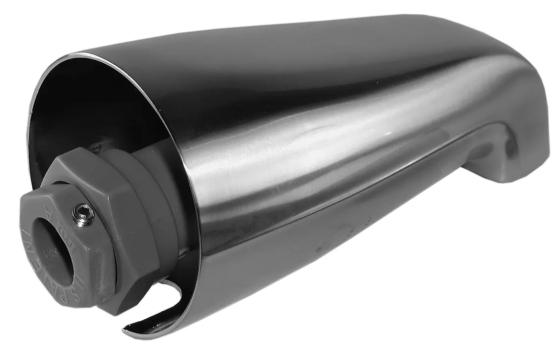 Mark's 1-4-All Over Rim Tub Spout, Satin Nickel